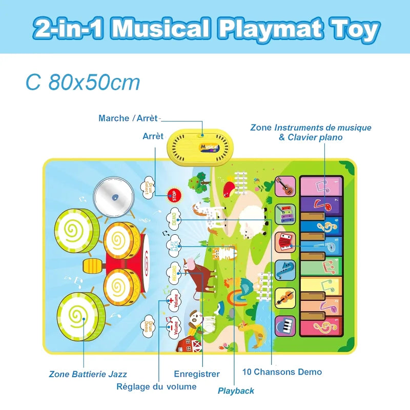 Tapis D'Éveil Bébé Piano